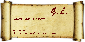 Gertler Libor névjegykártya